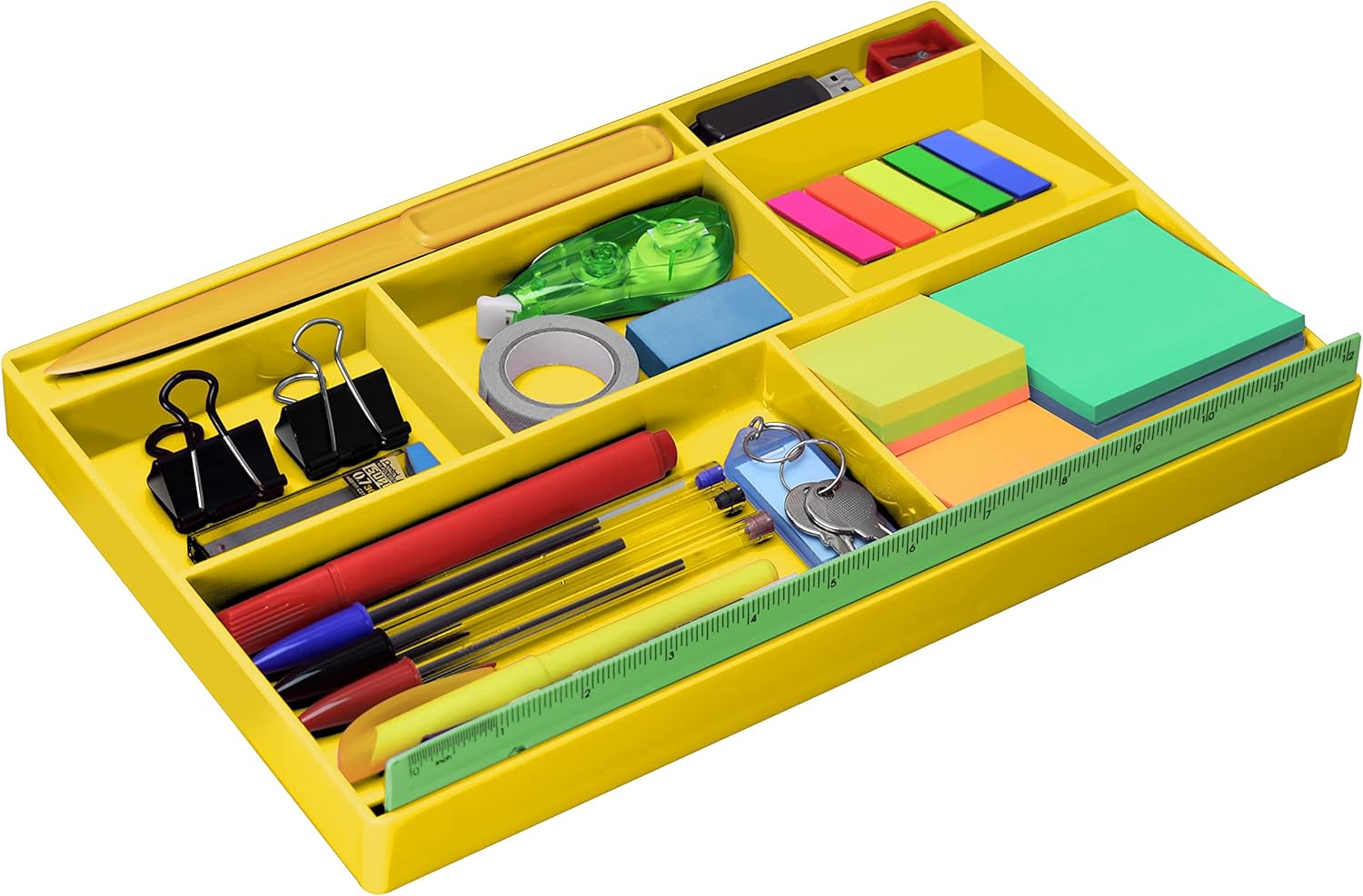 Acrimet Desk Drawer Organizer Tray with 8 compartments Bin Multi
