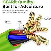 Vista 6 de GEARit Cable de extensión para remolque de 7 vías (1 pie) Enchufe de remolque de 7 pines Cable en línea Arnés de cables Conector de clavijas dobles