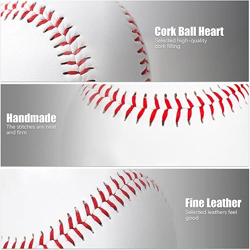 Miniatura 7 de GKK Juego de 12 pelotas de béisbol de 9.0in TeeBall de béisbol de seguridad para jóvenesniños, lanzamiento suave, bateo, campo, golpear, lanzar,