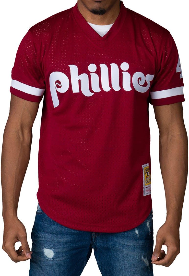 Mitchell & Ness Lenny Dykstra Philadelphia Phillies Authentic 1991 BP Jersey