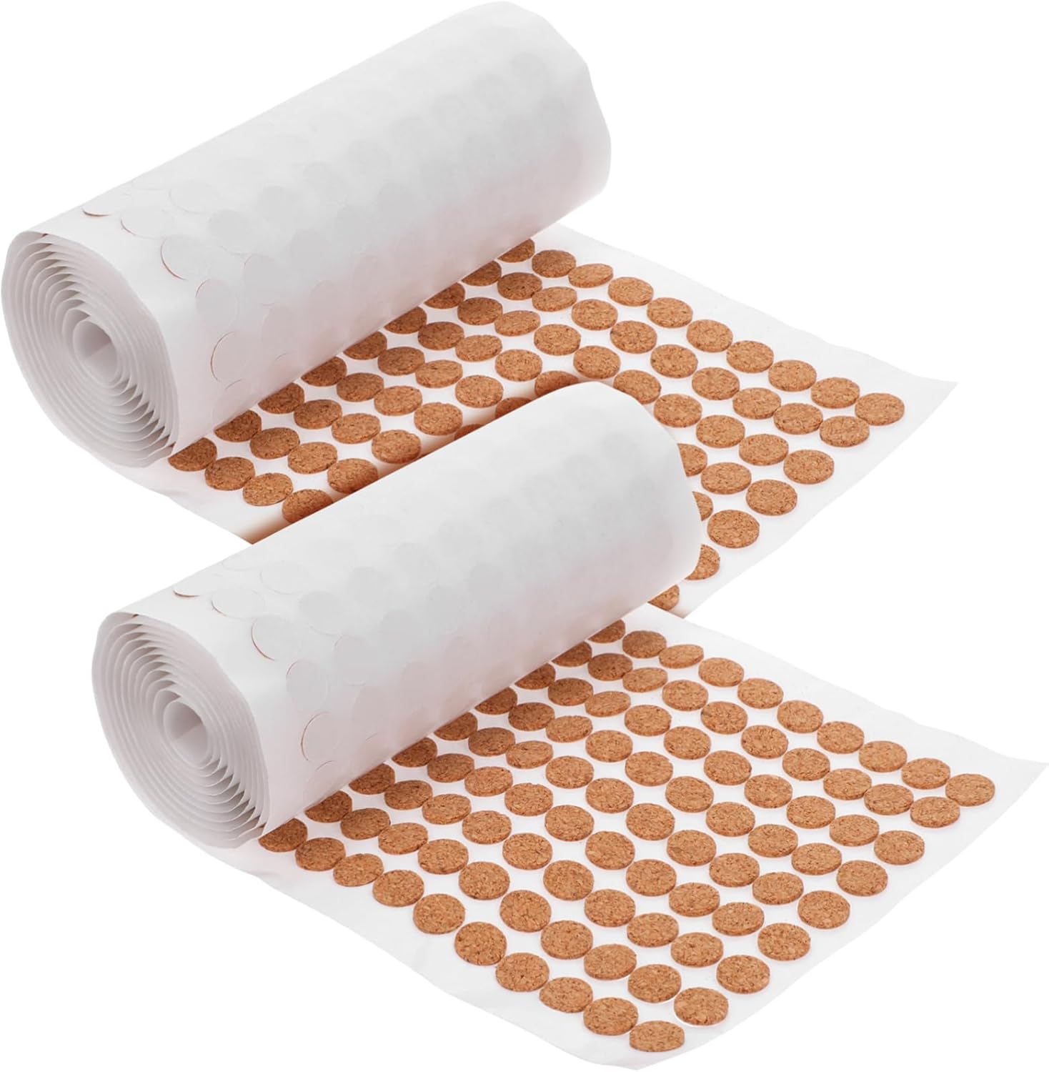 Vaguelly 2000Pcs Self Adhesive Cork Dots Noise Dampening Furniture Protectors Easy Install Wall Surface Protectors Versatile Bumper Pads for Cabinets Electronics