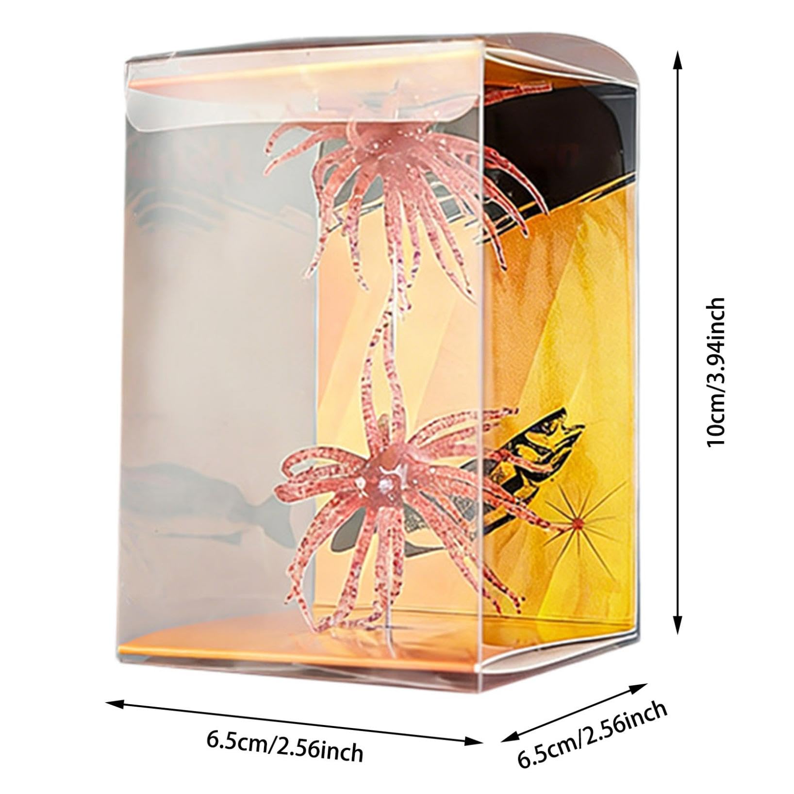 4Pcs Sea Urchin Soft Bait | Realistic Fuzzy Dice Fishing Lure for Bass & Perch | Floating TPR Swimbait with Reflective Stars | Artificial Worm Bait for Saltwater&Freshwater - 4