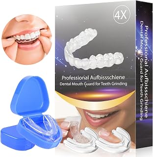 Mouth Guard for Grinding Teeth - Mouth Guard for Grinding Teeth at Night, BPA Free New Upgraded Dental Reusable Mouthguards for Grinding of Teeth for Adults 2 Sizes (4 Piece Set)