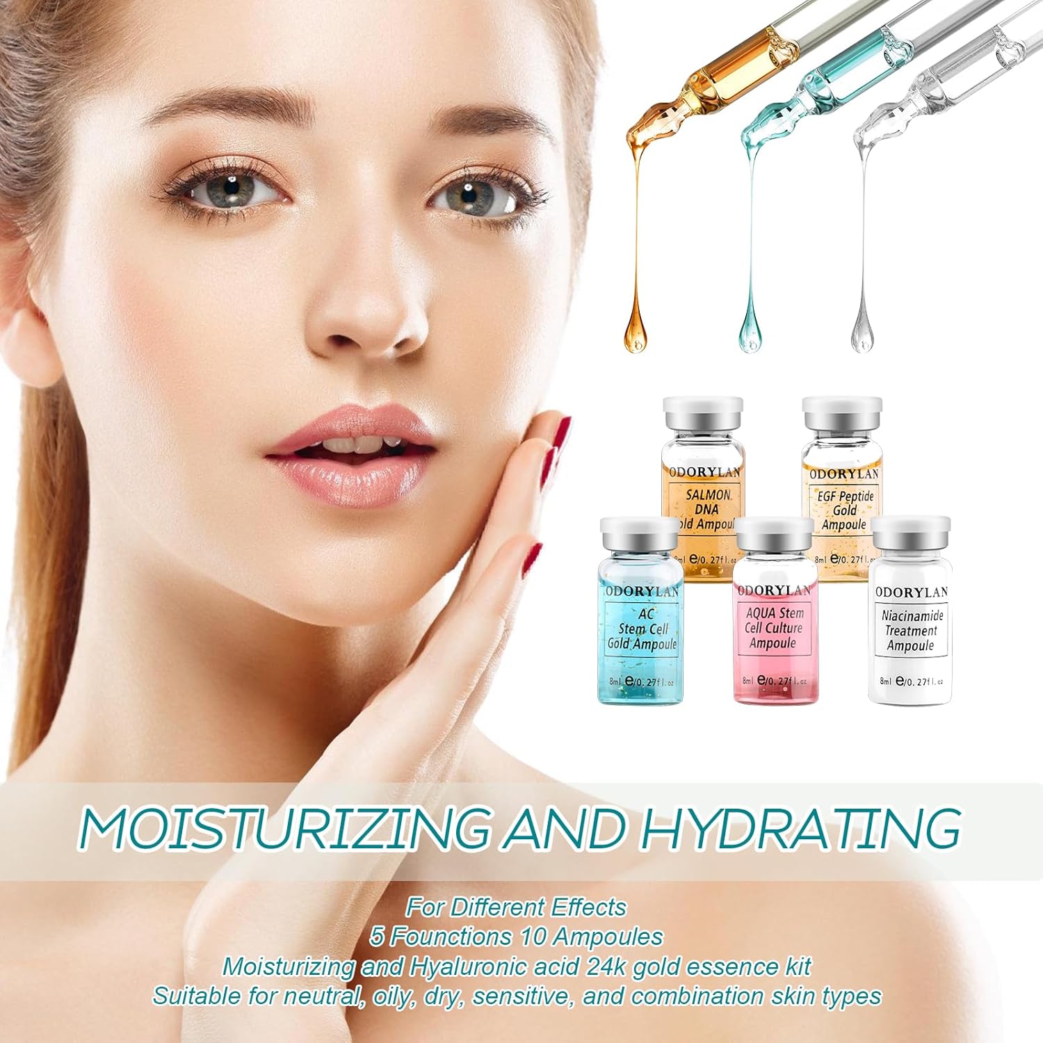 Stem Cell Serum for Face BB Facial Glow ampoules - Exosomes for Skin Post Treatment Serum, Improves Skin Radiance Hydrating Skin-Firming Anti-Aging, 10 vials - Image 2