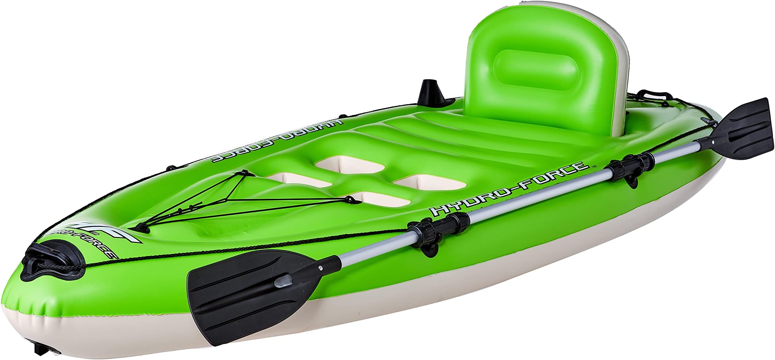 BestwayHydro-Force Koracle Inflatable Kayak Set, Includes Double-Sided Paddle, Built-In Oar Clasps, Fishing Rod Holders, & Storage Compartments, Convenient & Portable Kayak w/Hand Pump, Model: 65097E