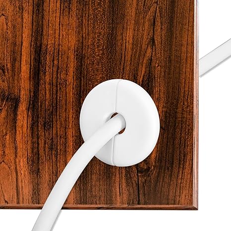 Molain 4Pcs Wall Grommets for Cables, Wall Cable Pass Through Accessories Cable Hole Covers Grommets Routing Kit for Ethernet Cables Organizing Protecting Cord