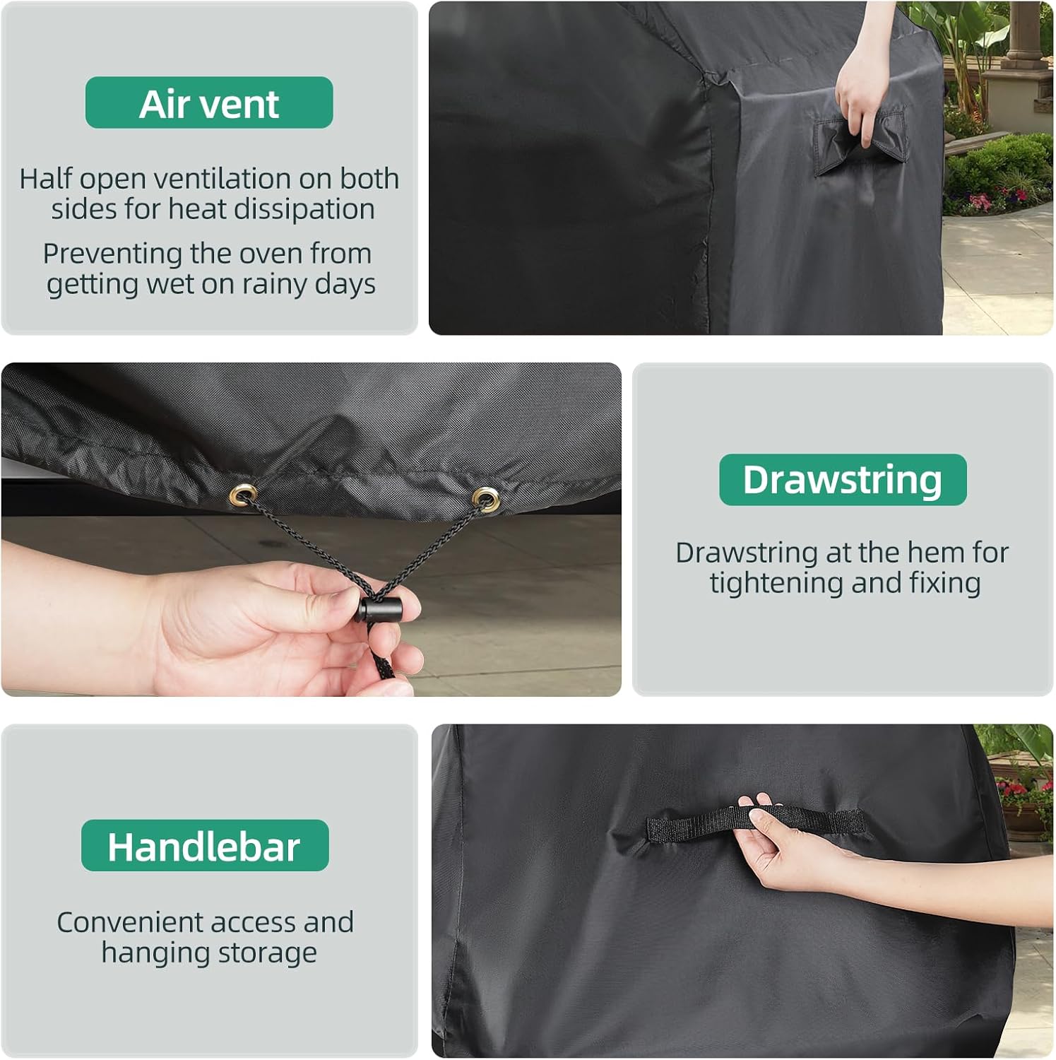 PALON 72 inch Grill Cover for Outdoor Grill, BBQ Cover, Griddle Cover for Weber Char Broil Nexgrill, Waterproof, Heavy Duty