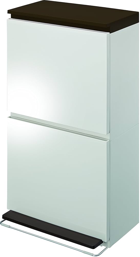 ＜韓国＞2段 多用途 分別用 ダストボックス ゴミ箱 40L (3色) LIFELEX 分別ダストボックス ペダル2段 40L(ベージュ): 生活用品