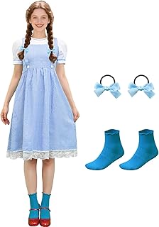 Women's Blue White Gingham Dress for Adult Cosplay Costume Character | Halloween Party Outfits