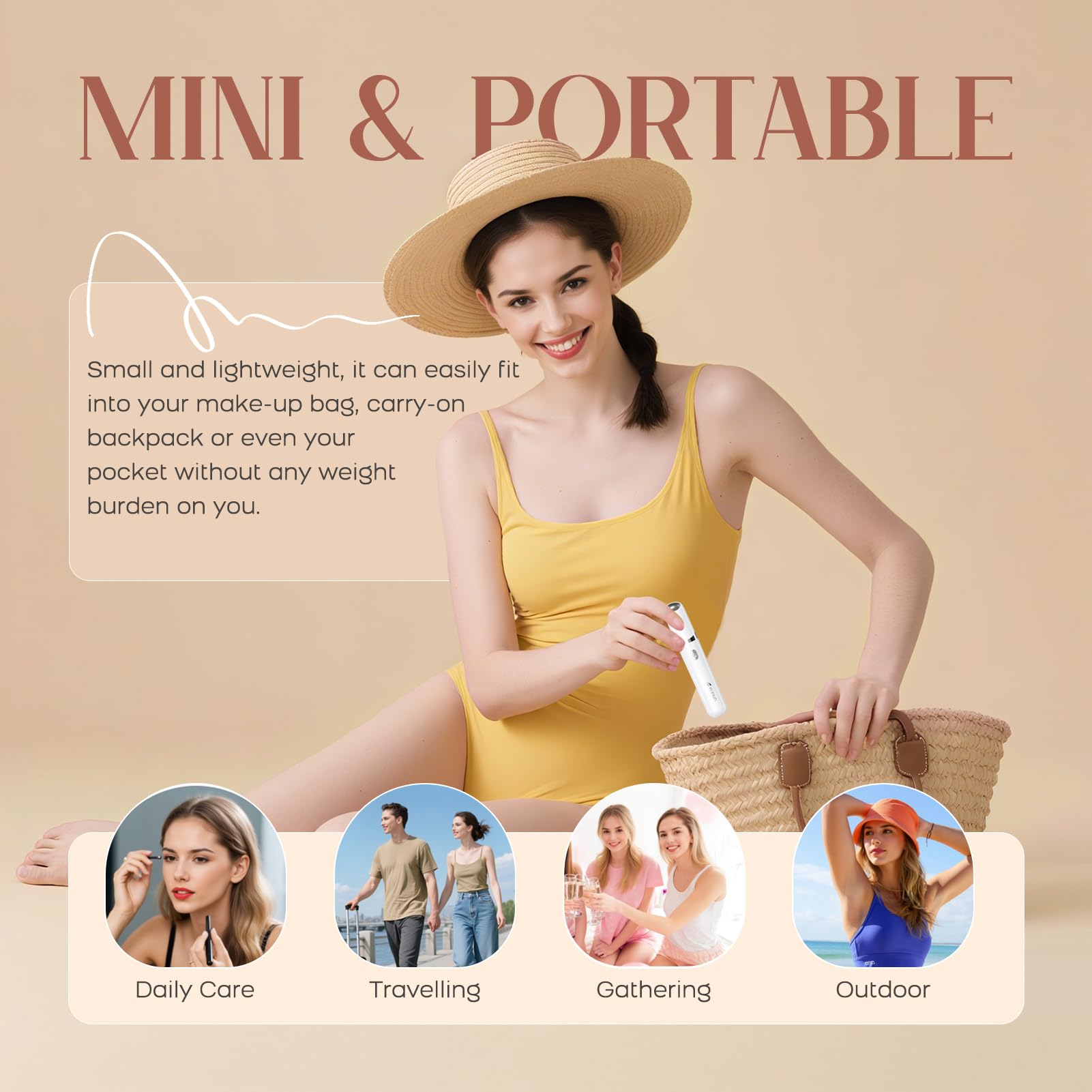 Facial Hair Remover for Women, 2-in-1 Epilator for Women with LED Light USB Rechargeable Portable Electric Epilators Painless Lady Shavers for Face, Lip, Chin, Leg, Arms, Bikini (White)