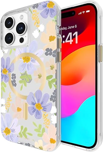 Rifle Paper Co. - Funda para iPhone 15 Pro Max compatible con MagSafe protección contra caídas de 12 pies Bonita funda para iPhone de 6.7 pulgadas