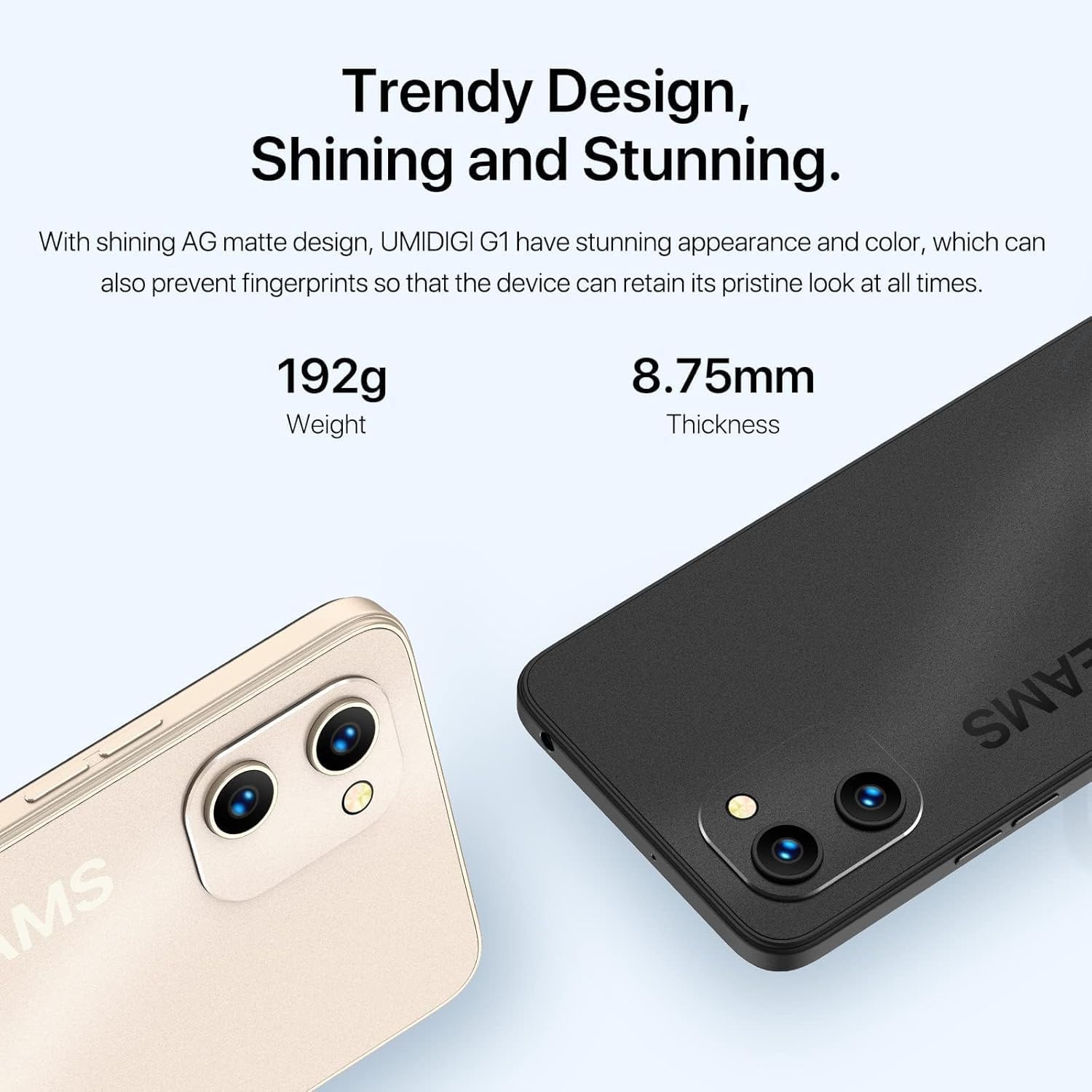 UMIDIGI Cell Phone G1 Dual Sim 4G LTE Global Unlocked Phone, Unisoc T610 up to 1.8GHz, 3+32GB 256G Expandable, 6.52" HD+, 5150mAh, 8MP+5MP+2MP, GPS