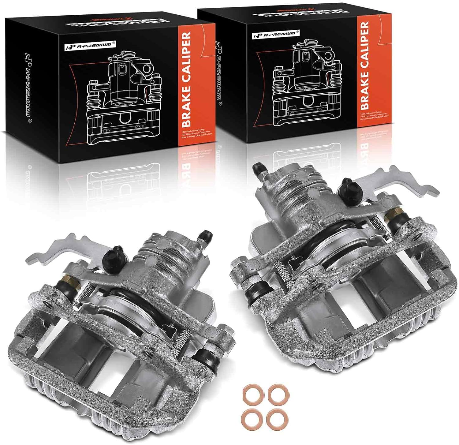 A-Premium Disc Brake Caliper Assembly with Bracket Compatible with Select Chevrolet and Pontiac Models - Camaro & Firebird, 1993 1994 1995 1996 1997 - Rear Driver and Passenger Side