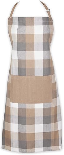 Miniatura 1 de DII Tri-Color Check Collection Kitchen, Delantal de Chef, Negro