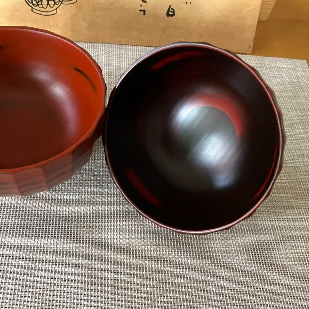 漆器 金彩 蓋付き吸物椀 和食器 大きめ 雑煮碗 お正月 和食器 桐箱付