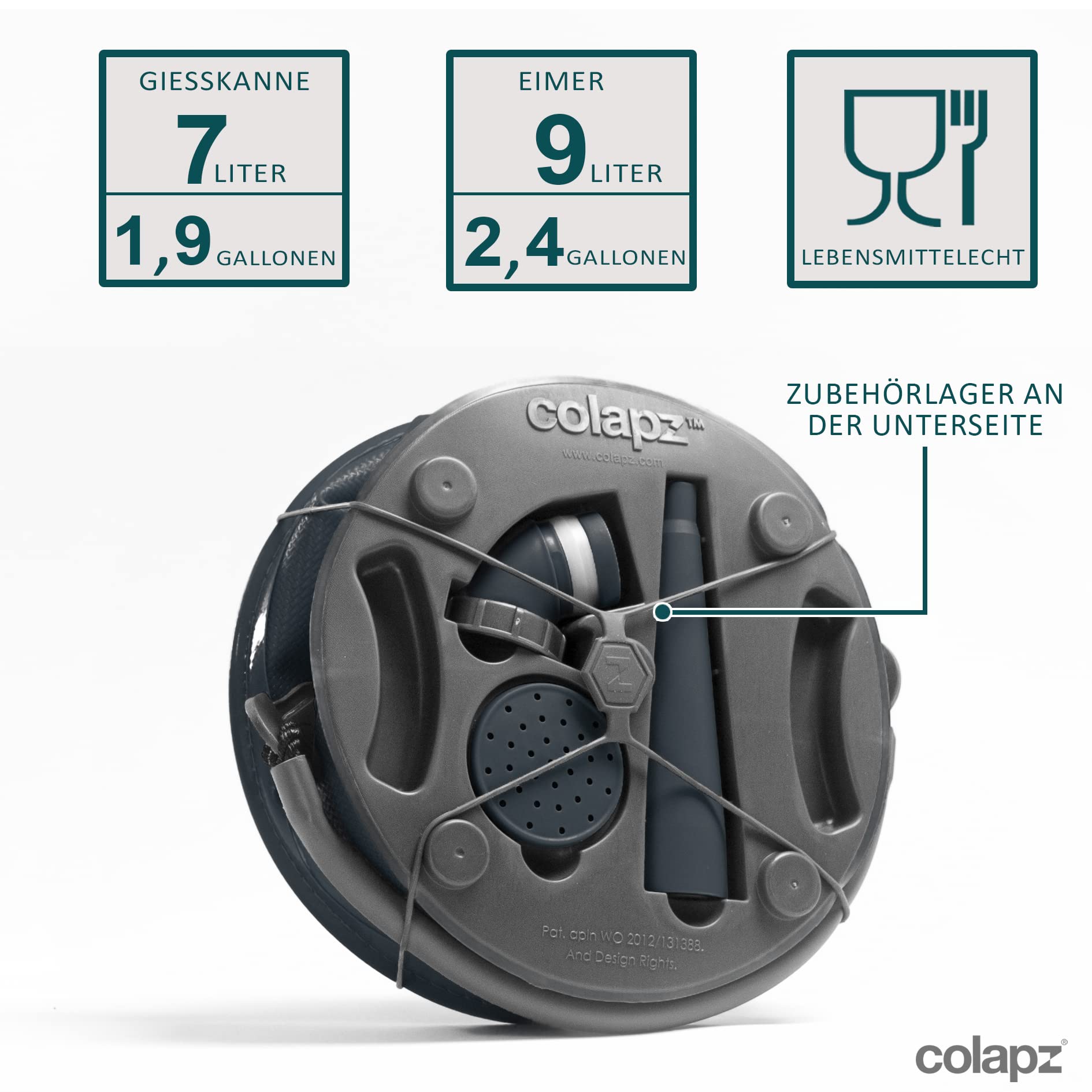 Colapz Faltbare Gießkanne 7L & Falteimer 9L für Camping & Garten