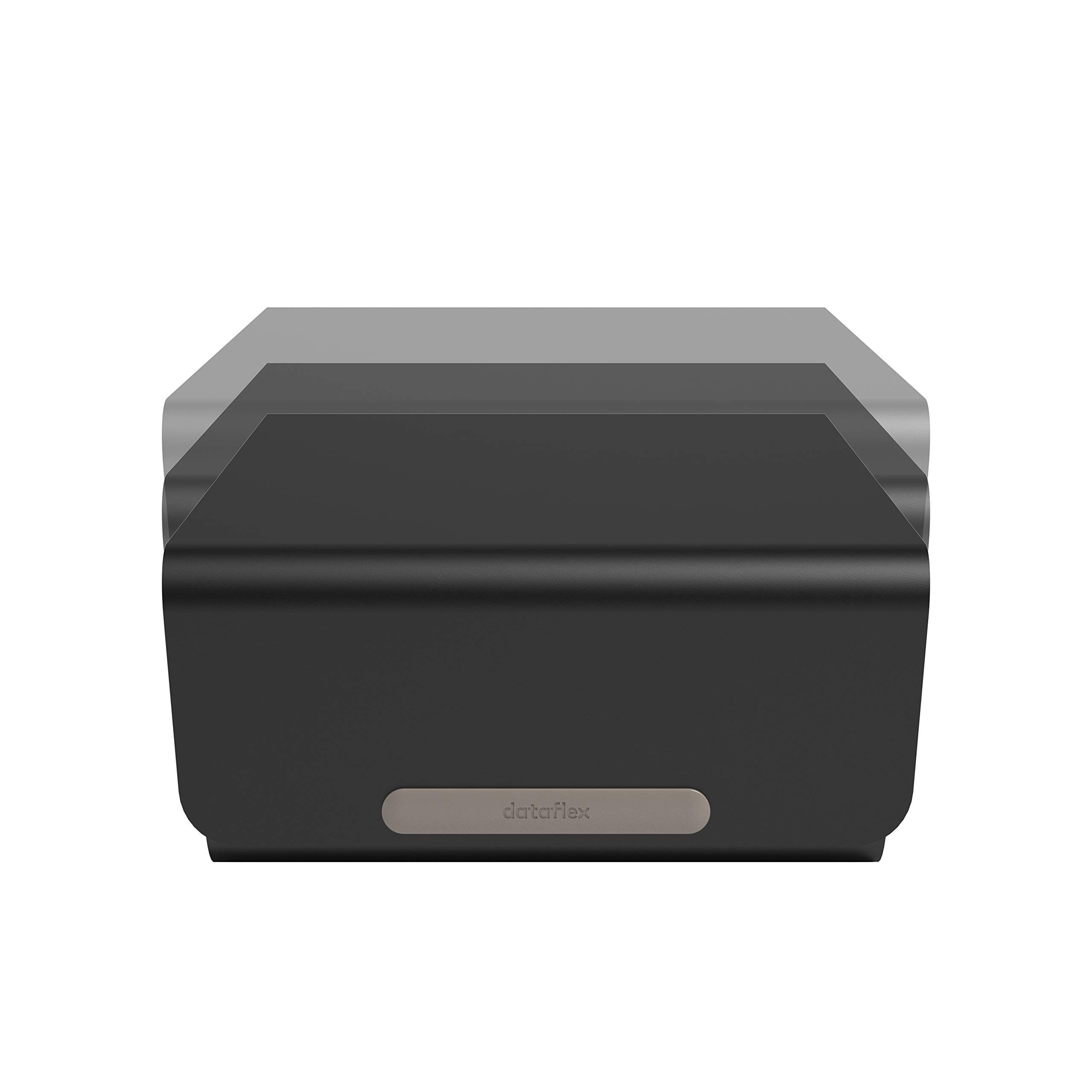 Dataflex Bento® Rialzo Monitor - Regolabile 123 Nero - Supporto per monitor con 3 regolazioni in altezza, fino a 20 kg, robusto e privo di graffi, perfetto con la cassetta porta oggetti Bento®