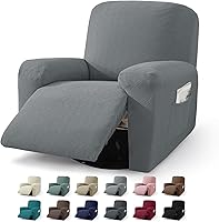 Vista 15 de JIVINER 5 Piezas Fundas Elásticas para Sofá Reclinable Funda para Sofá Reclinable con Parte Inferior Elástica Jacquard Ajustada Reclinable Funda