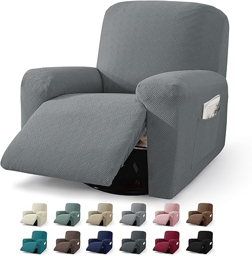 Miniatura 15 de JIVINER 5 Piezas Fundas Elásticas para Sofá Reclinable Funda para Sofá Reclinable con Parte Inferior Elástica Jacquard Ajustada Reclinable Funda