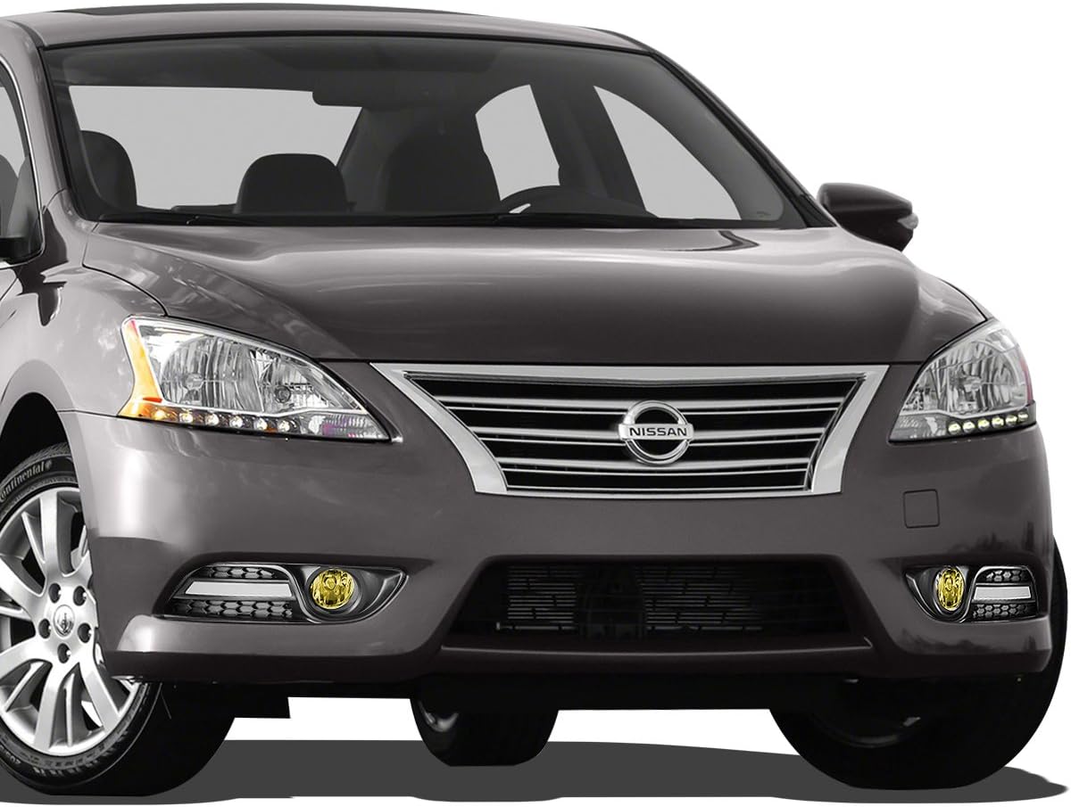 DNA MOTORING FL-ZTL-213-AM Fog Light With Switch Driver & Passenger Side Enhance visibility [Compatible with 13-16 Nissan Sentra]