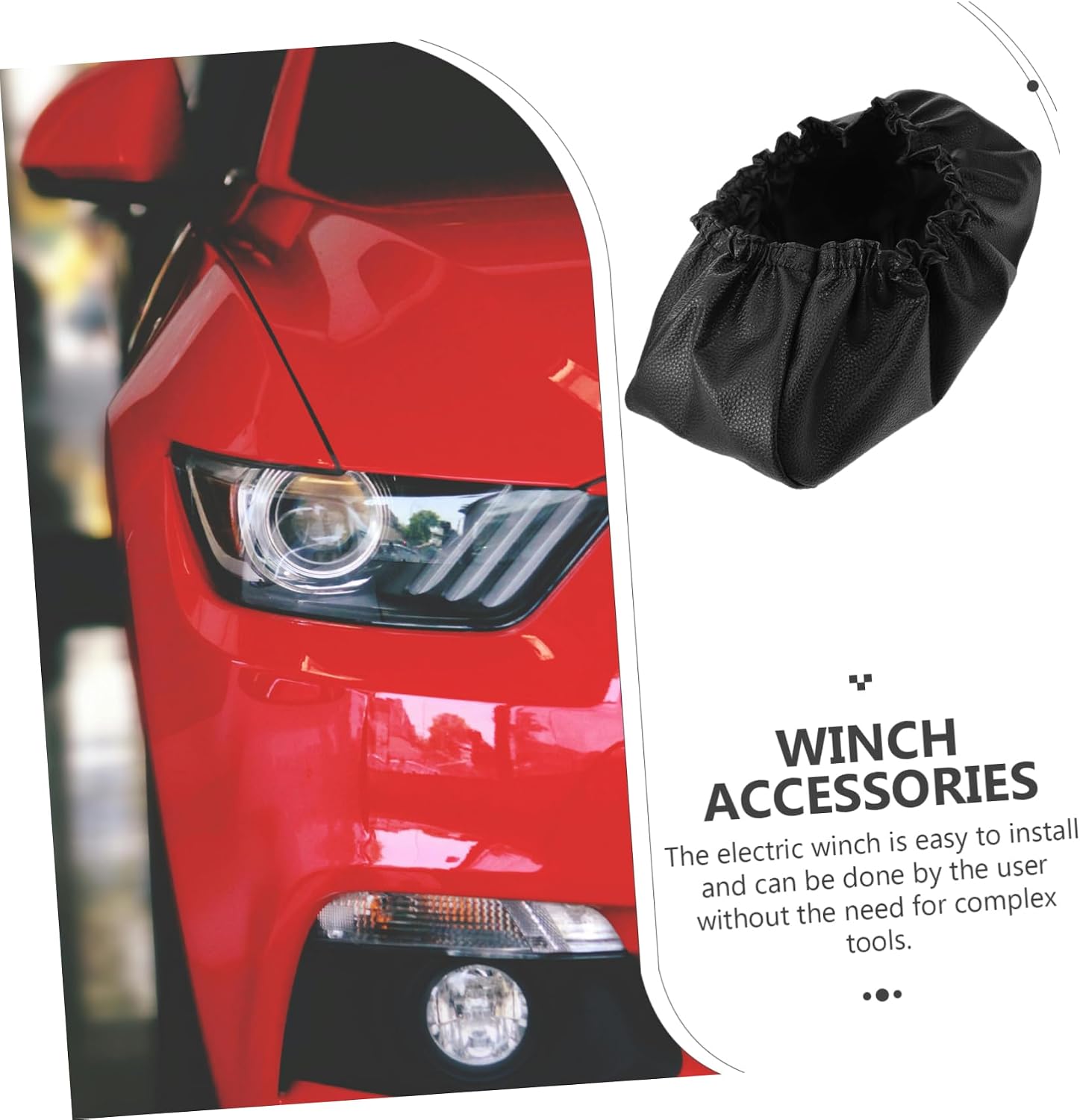 3500lbs Electric Winch Cover for Uv Dust Easy to Install Fits Winches Motor Cover for Outdoor Use