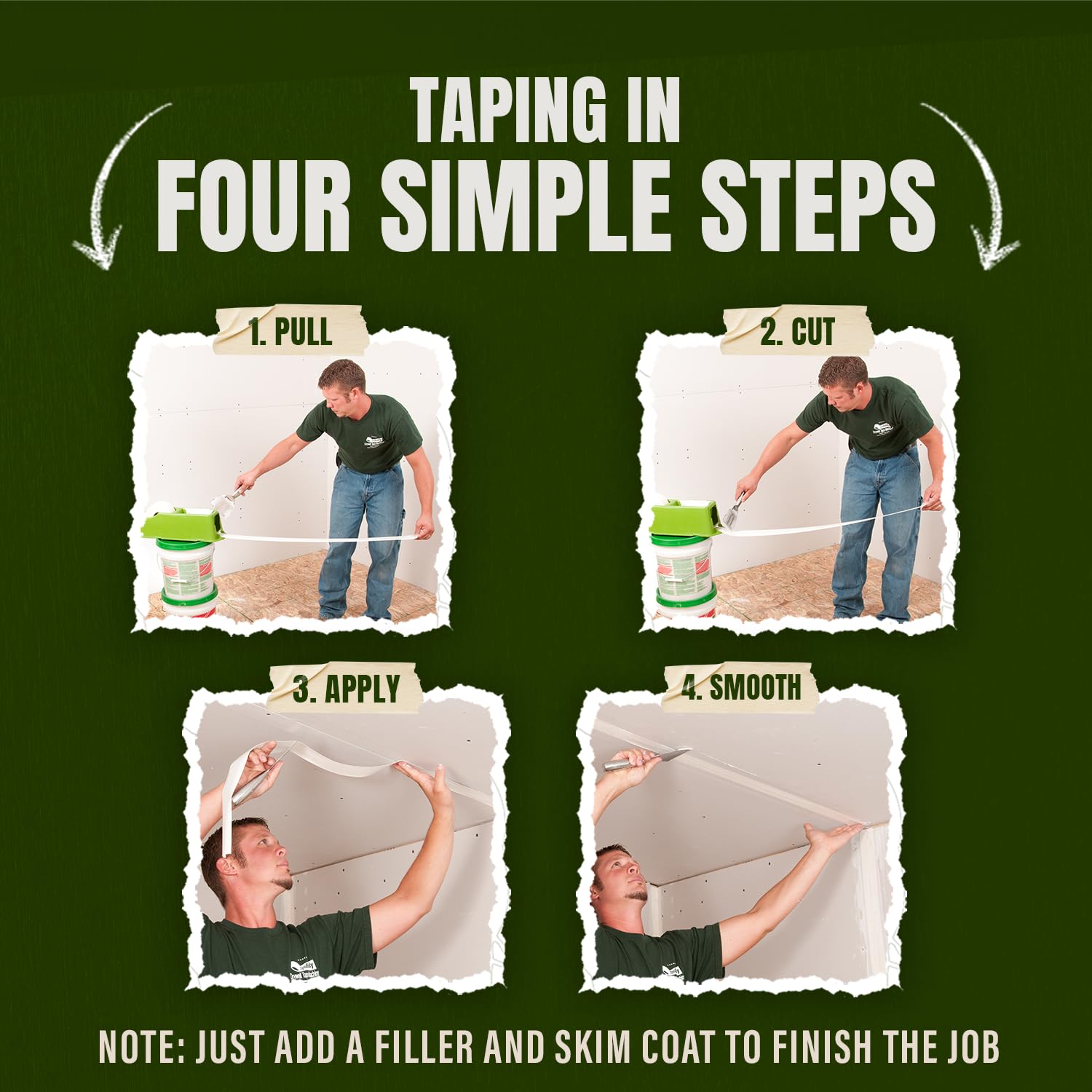 Mark N Guard Drywall Outlet Marker & Protects Wires Inside Electrical Box with TapeBuddy Drywall Taping Tool Applies Mud to Tape in 1-Step w/ 2 Mud Thickness Options - USA Made by Buddy Tools