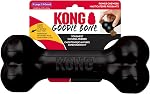 KONG Extreme Goodie BoneTM - Os de chien en caoutchouc durable pour les mangeoires de puissance, noir - Pour chiens moyens