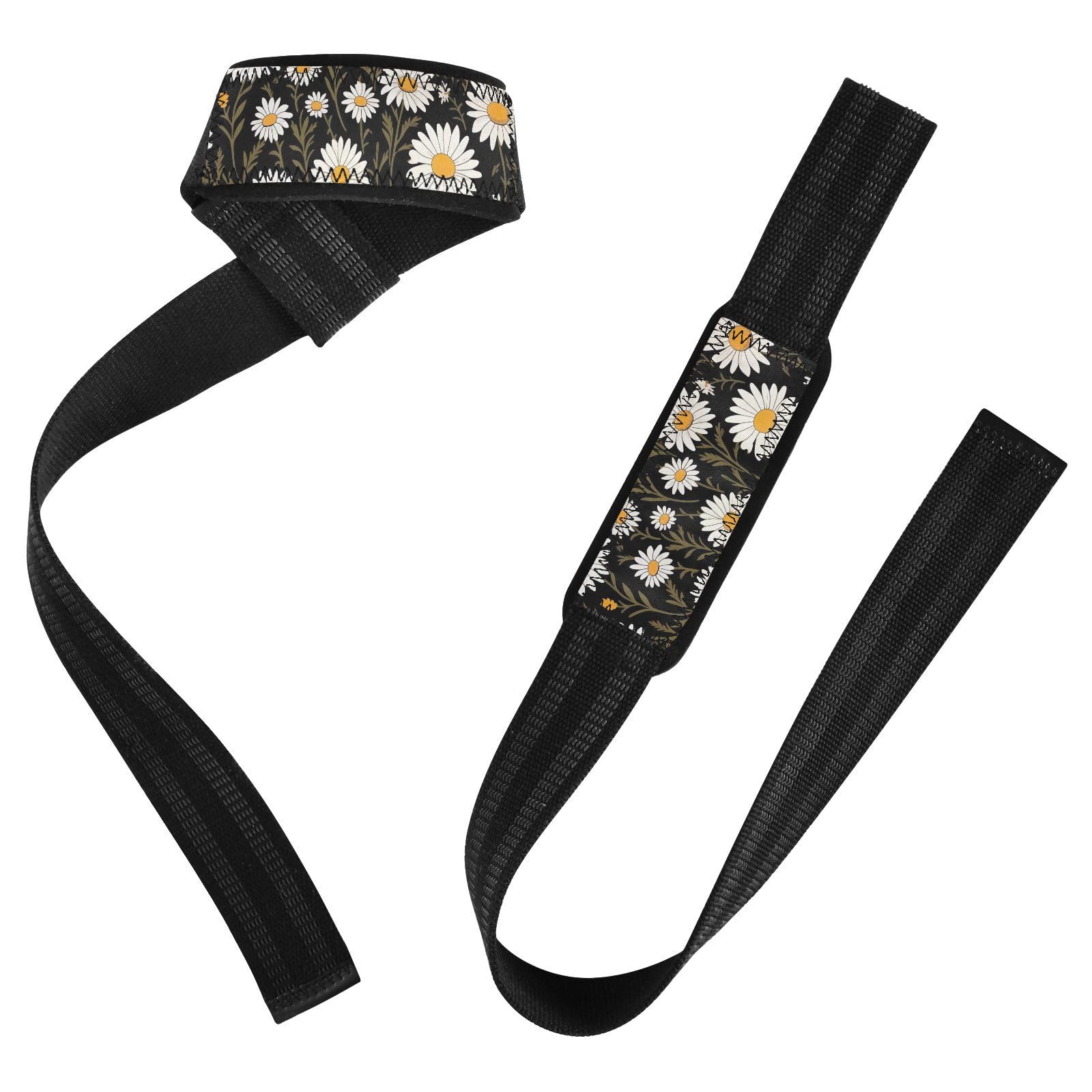 Nander Daisy Wrist Straps for Weightlifting,Lifting Straps with Neoprene Cushioned Wrist Padded and Anti-Skid Silicone for Strength Training,Bodybuilding,Deadlifting