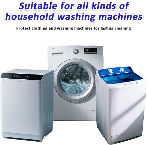 Premium Washing Machine Cleaner Tablets - Washer Machine Cleaner Tablets for Deep Clean & Deodorize, Fits Front Load & Top Load Washers, 12 Pieces Pack