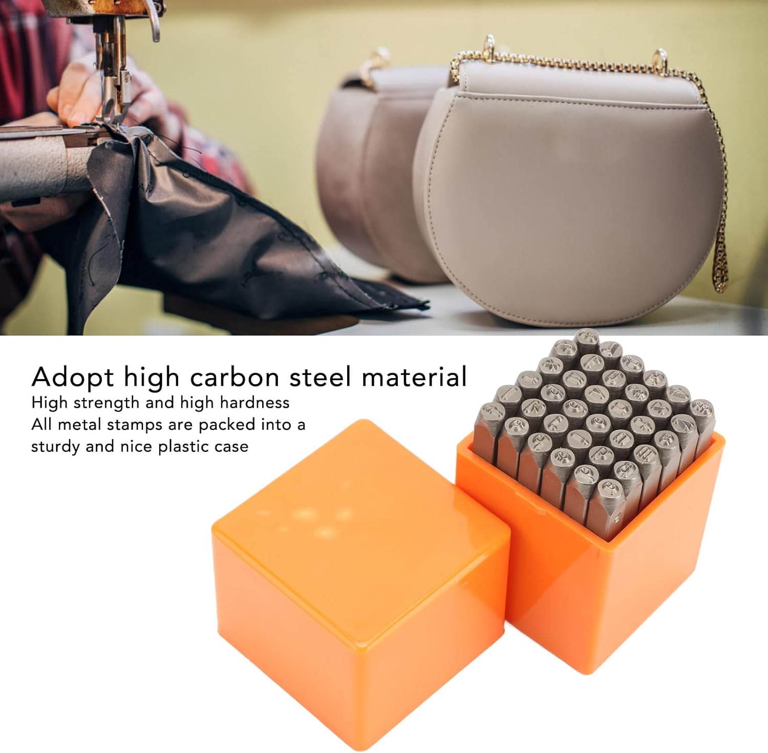 36Pcs Metal Letter Stamp Lowercase Alphabet Numbers Punch - High Carbon Steel 1/8 (3mm) Digital Printing Punch English Letter Punch for Stamping Metal, Leather, Wood,DIY