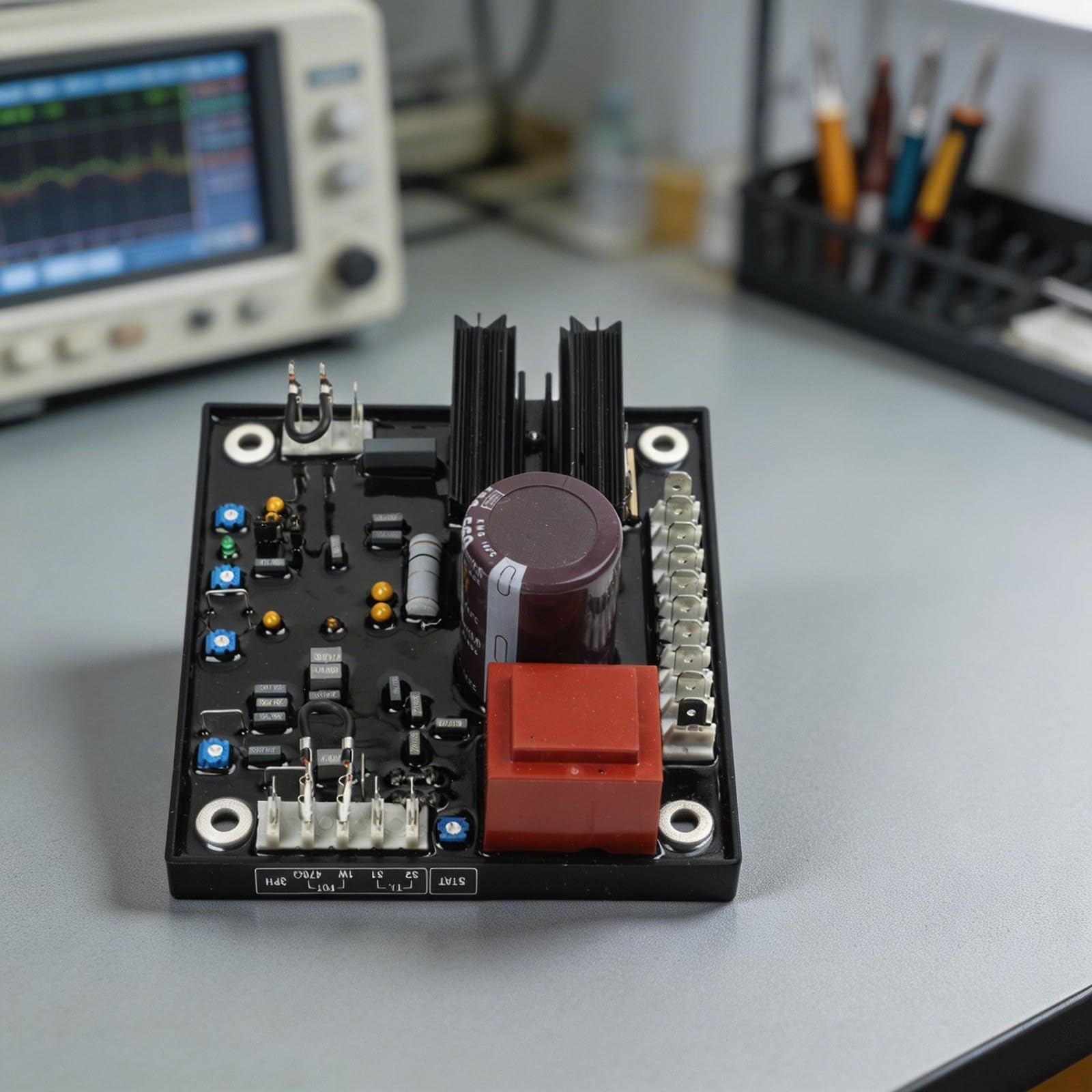 Avr R438 Regulador de voltaje automático Pcb para generador Leroy Somer, compatible con Arep o PMG, se adapta a la serie 1000/3000, negro, para equipos de energía industrial