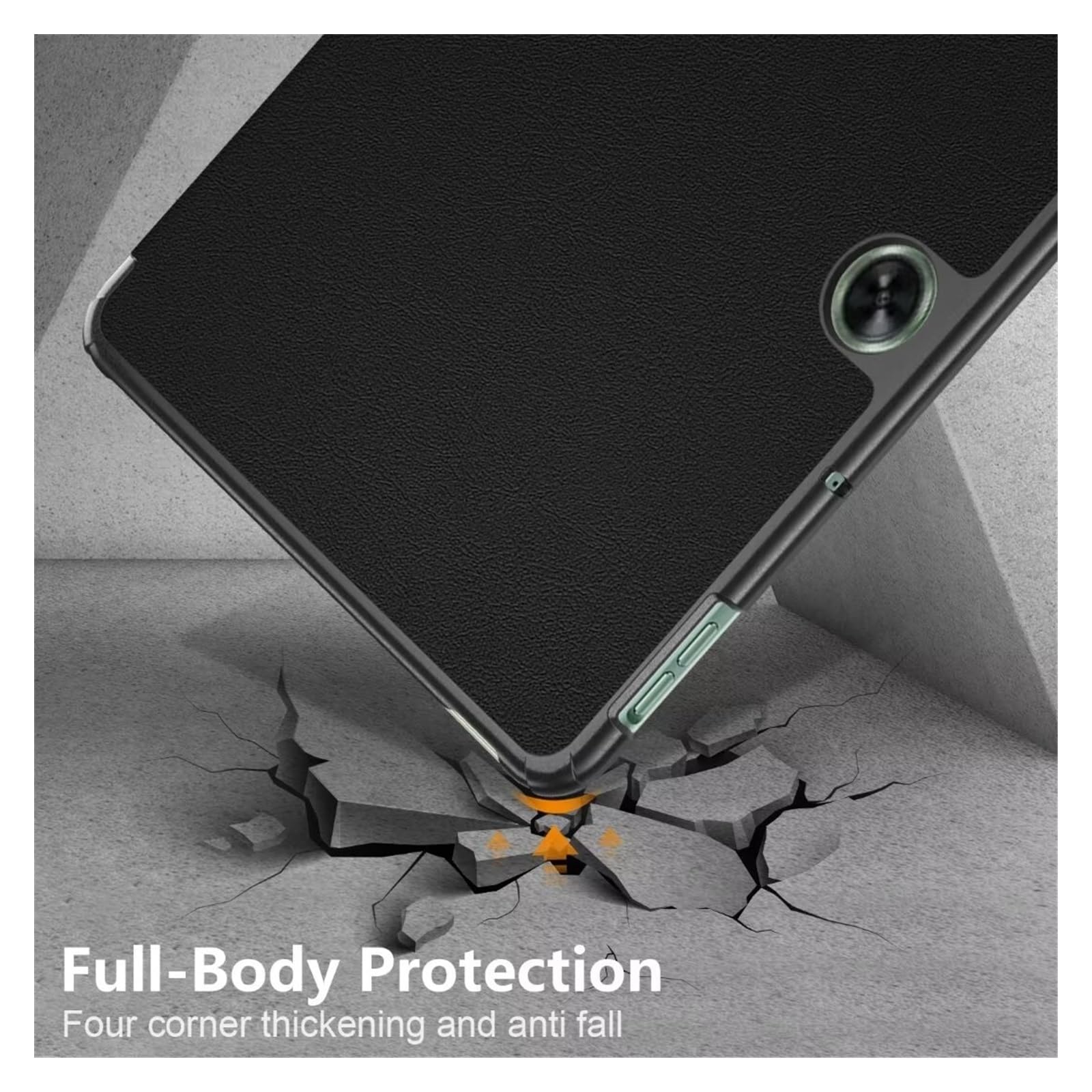 Housse OnePlus Pad Go - Cuir PU Avec Support Intégré - Noir - 11,35 Pouces - 10