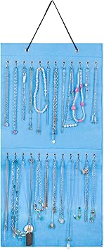 Necklace Holder Hanging Jewelry Organizer Storage with 24 Hook Jewelry Display Wall Mounted
