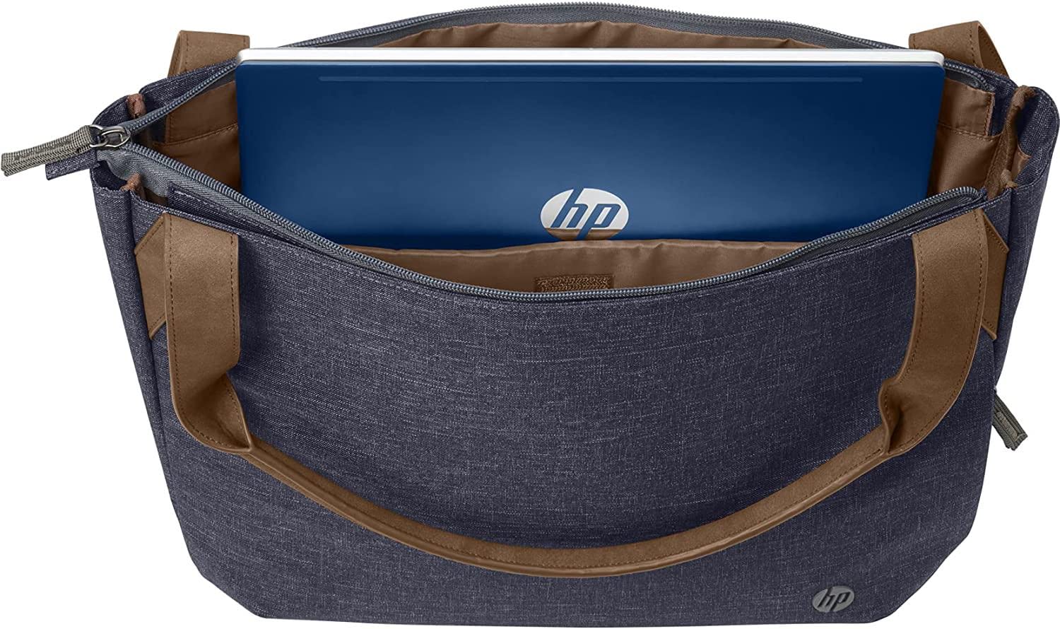 HP Renew Borsa per Notebook Fino a 14", Vano Computer Imbottito, Apertura dall’Alto, Tasche Interne, Tessuto Resistente, Maniglie Robuste, Impermeabile, Blu Navy