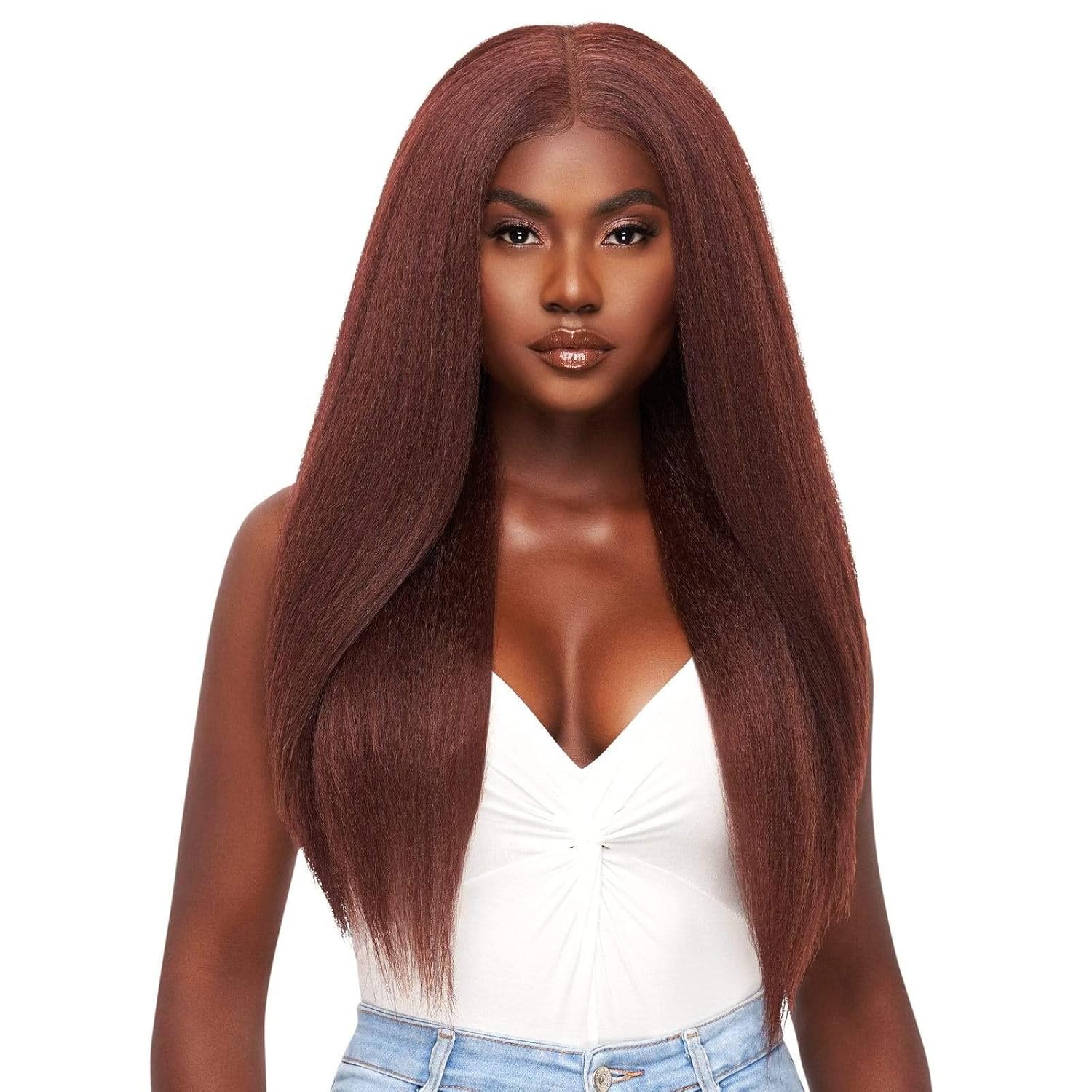 Outre Perfect Hair Line Synthetic 13x6 Faux Scalp Lace Front Wig - Katya (DRFF Golden Amber)