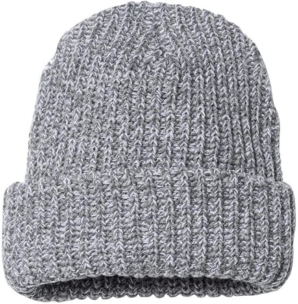 Sportsman 12" Chunky Knit Beanie One Size Grey/White Speckled