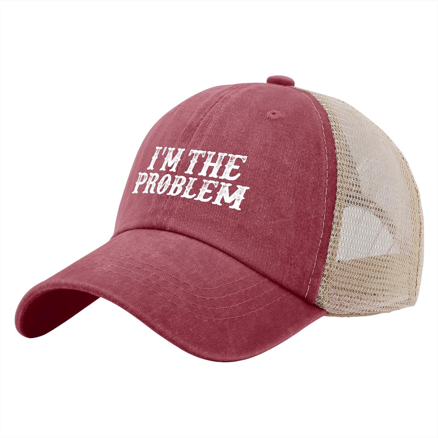 I'm The Problem Trucker Hat Women Trendy Mesh Trucker Hats for Summer - Image 2