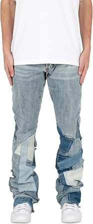 mnml Mens Mnml Mens B424 Patch Flare Denim