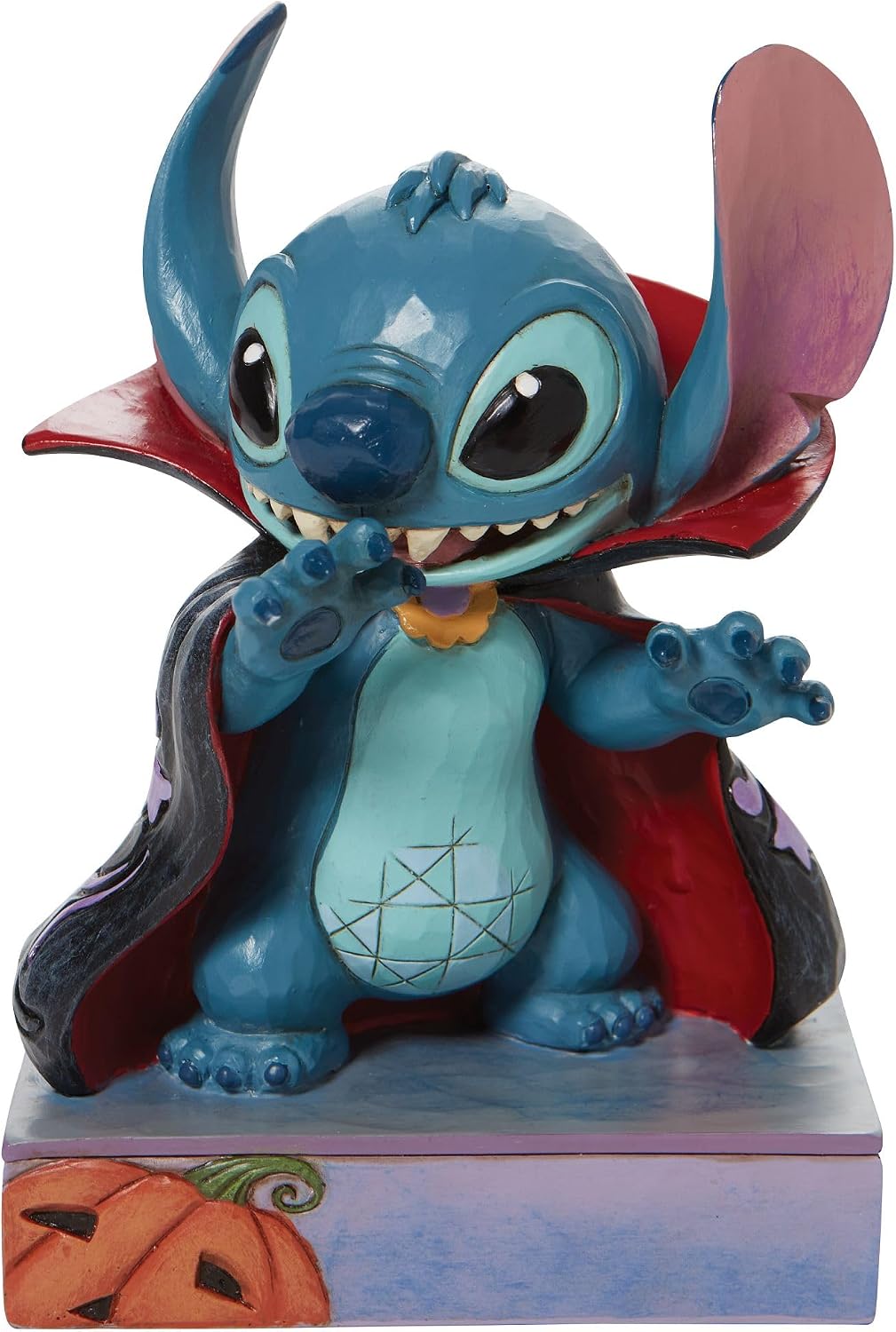 Enesco Jim Shore Disney Traditions Halloween Lilo and Stitch Vampire Figurine, 6.375 Inch, Multicolor