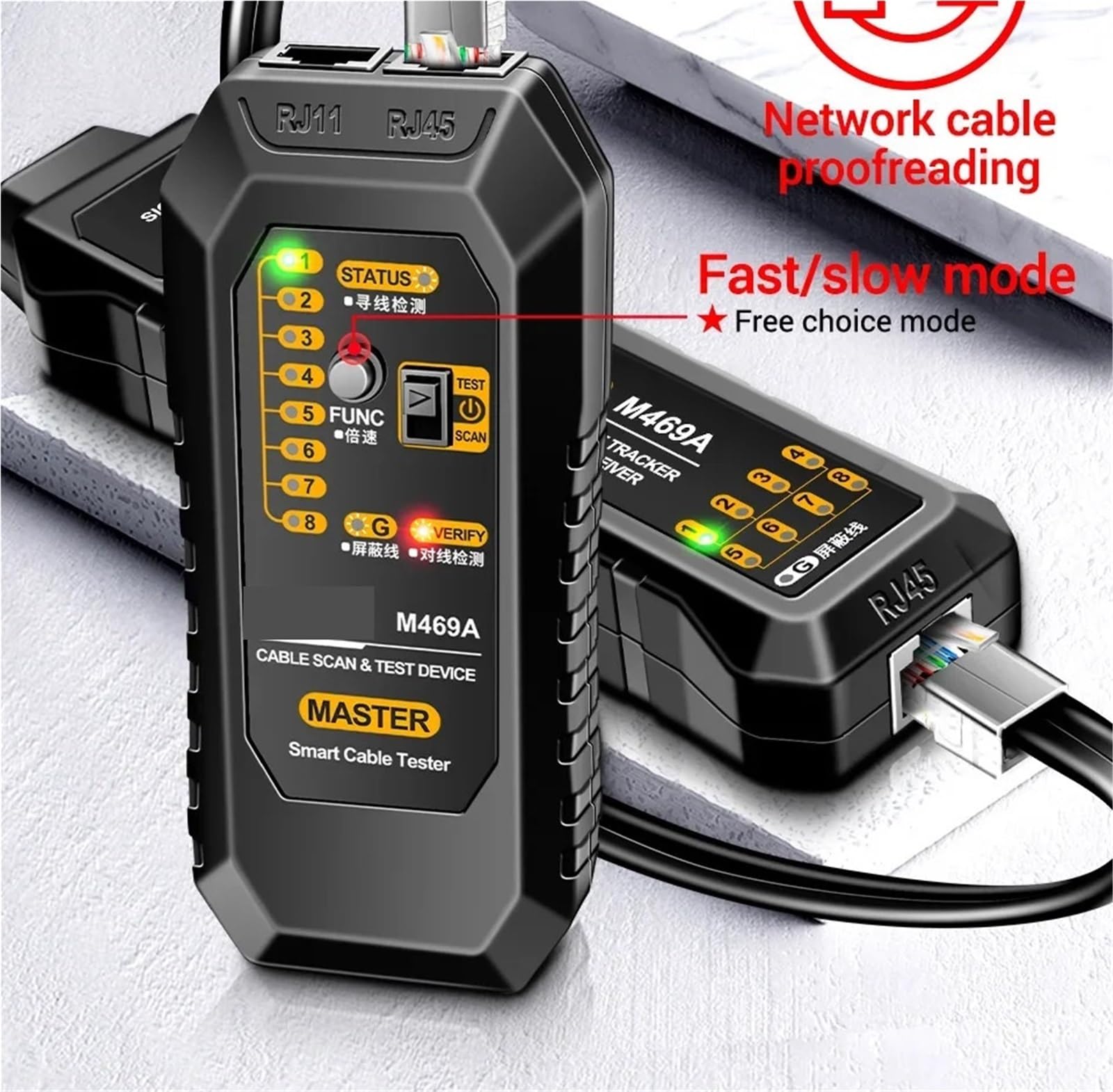 Inteligentny tester kabli sieciowych RJ45 RJ11, LAN, lokalizator przewodów, detektor tonera, narzędzia do testowania linii - Omni-Check