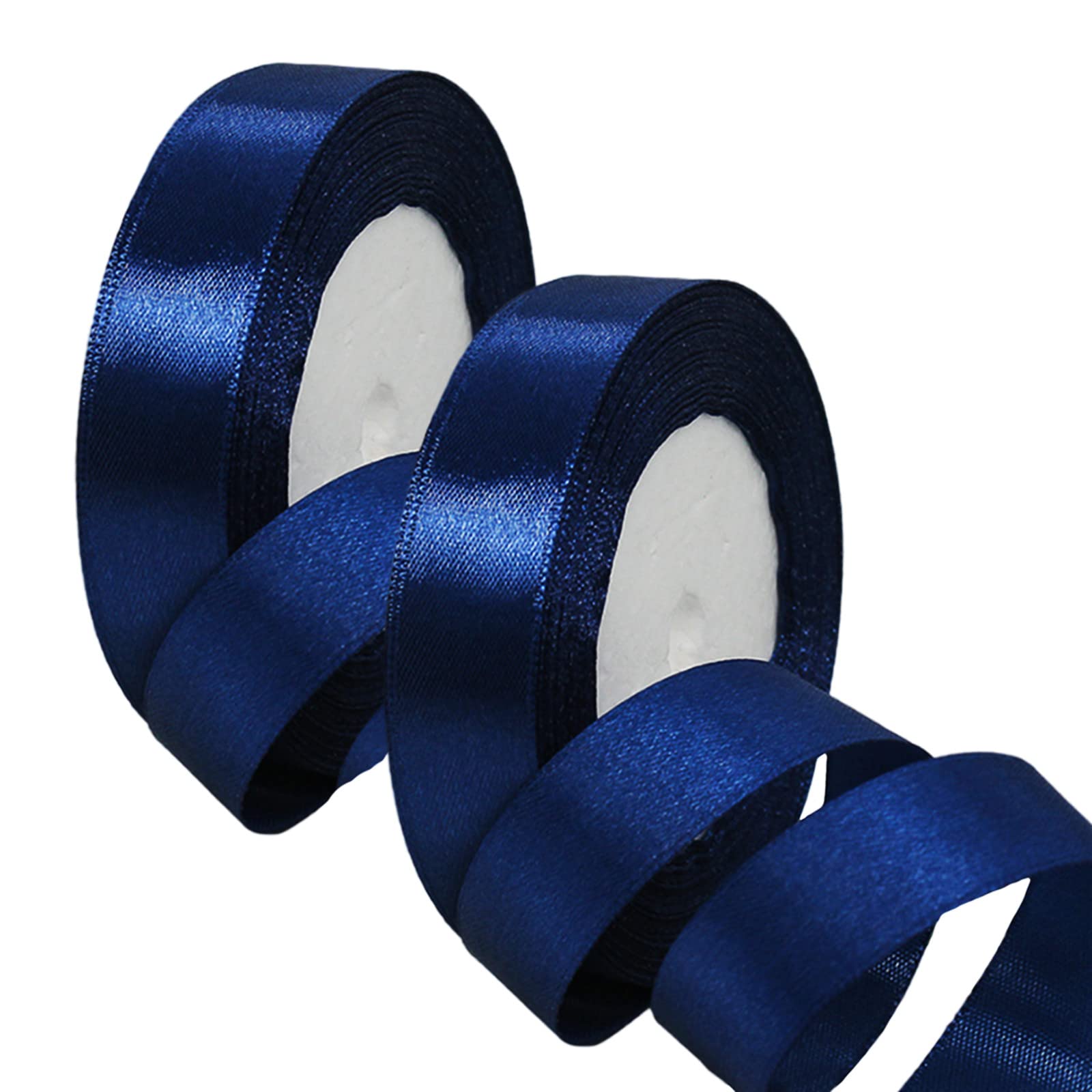 50mm Wide White Ribbon Thick Wedding Car Ribbon 22m, 2 inch Thick White Satin Ribbon for Gift Wrapping Wedding Car Christmas Birthday Cake Hair Bow Florist Bouquet Crafts Decorations — view 80