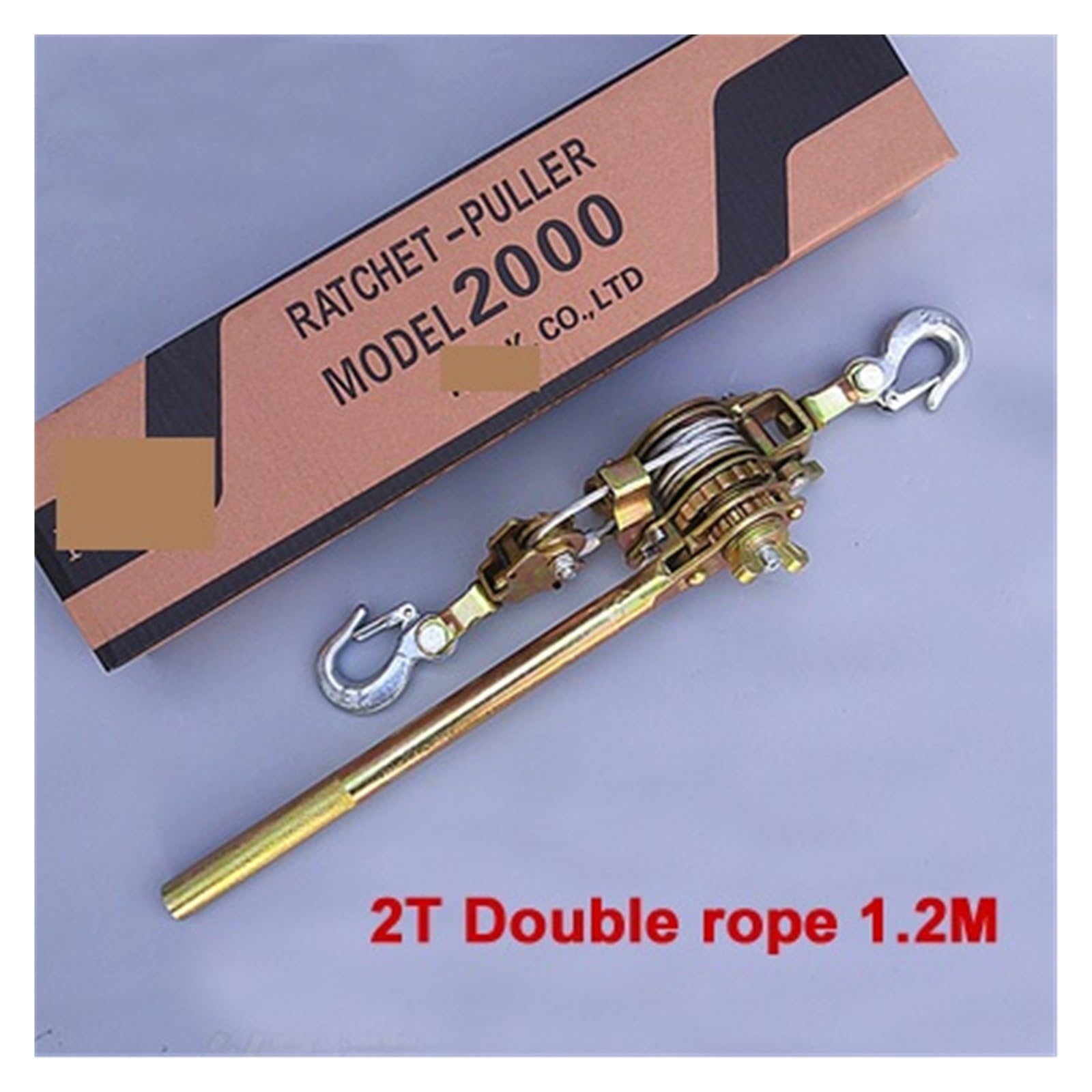 Chain Hoist, 2T Hook Cable Puller Multifunctional Wire Tensioner Hand Winch Puller for Agriculture Garden Manual with Precision and Safety(2 Ton 12 Rope)