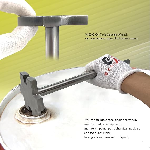WEDO Drum Bung Wrench 12,Barrel Opener Wrench,Stainless Steel
