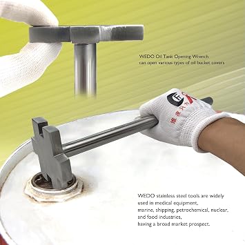 WEDO Drum Bung Wrench 12,Barrel Opener Wrench,Stainless Steel