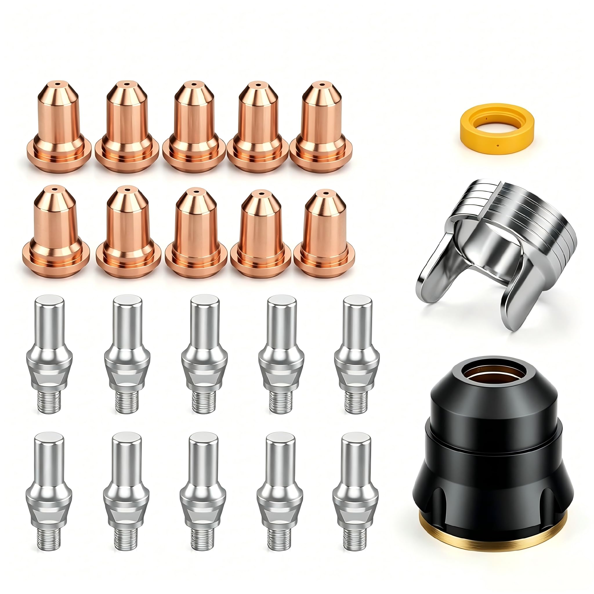 Reboot Plasma Cutter Accessories,PT40 IPT40 Plasma Cutter Torch Consumables Non-HF for RBC4000LF, 0.9mm/40A Replacement Kit,23PCS