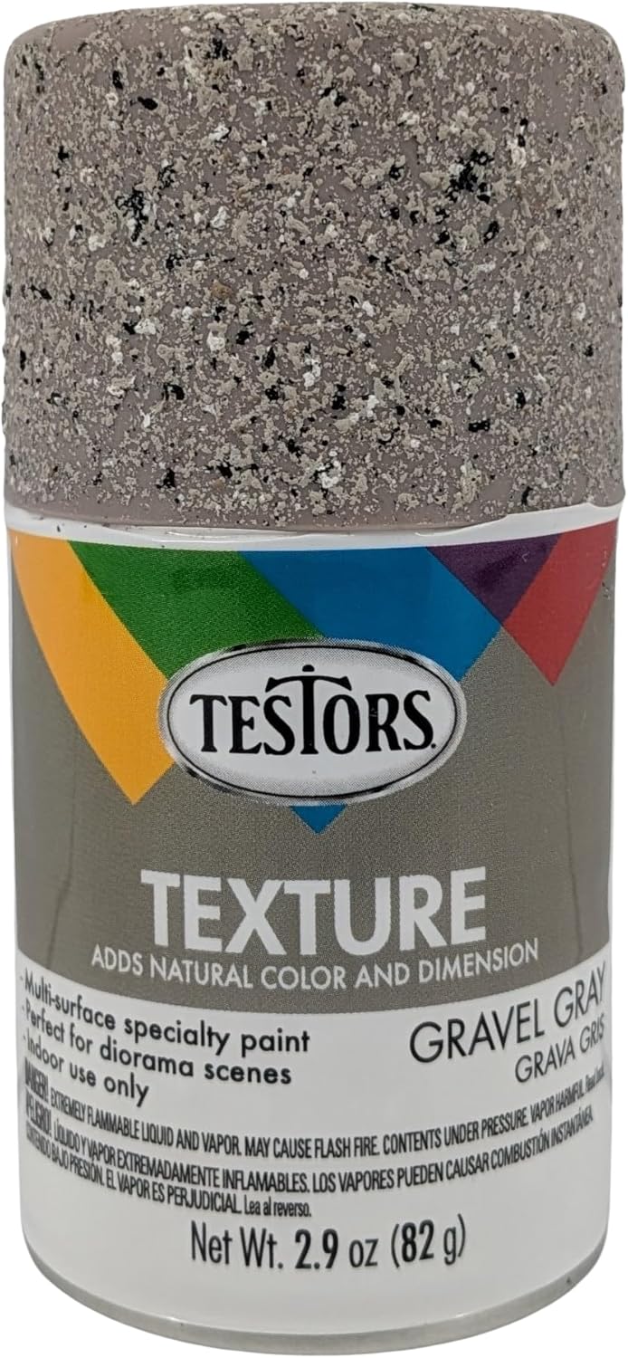 Testors 79603 CreateFX Enamel Spray Paint Texture, Gravel Gray, 2.9 oz.