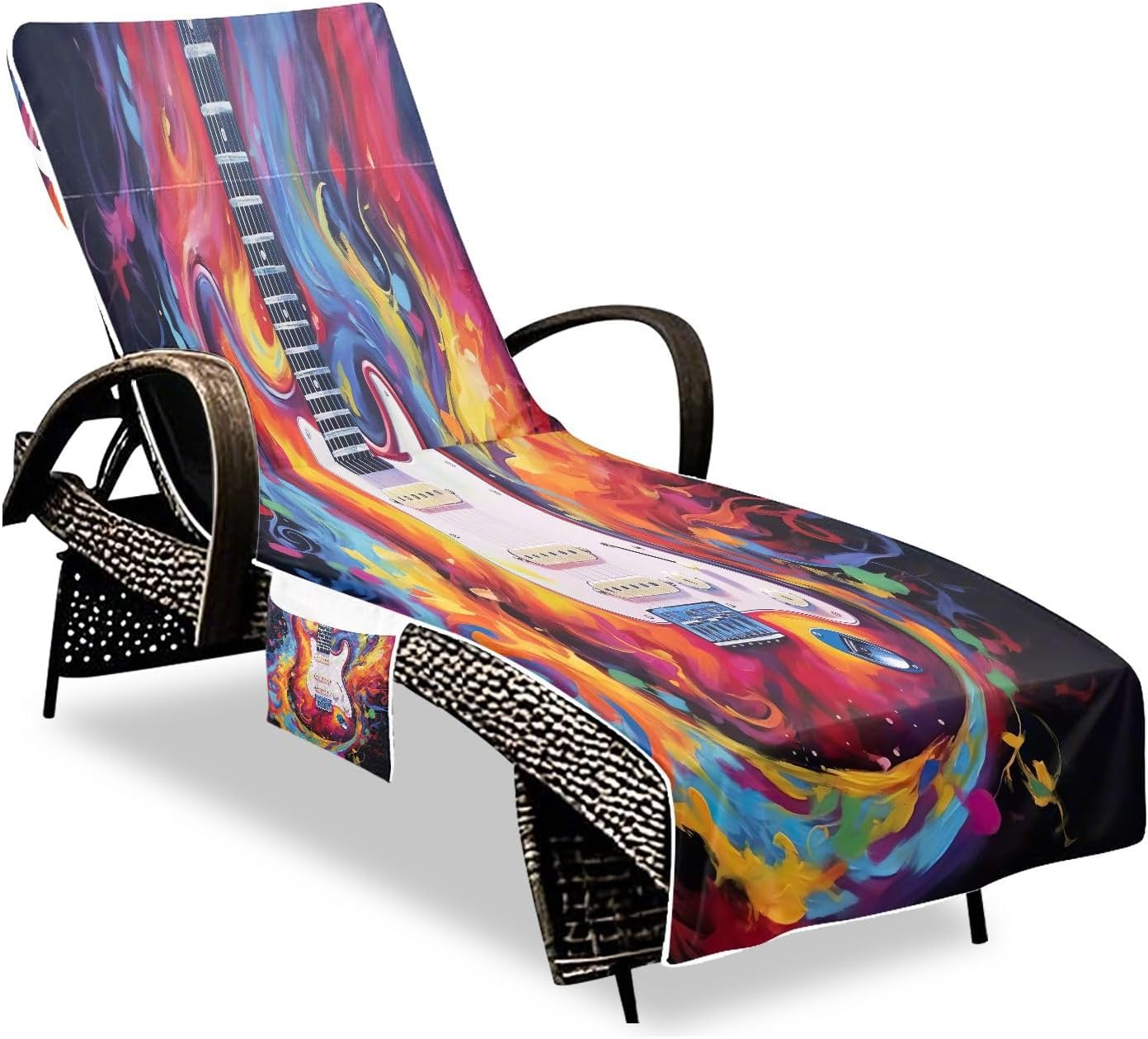 FRMG Guitar Patio Chaise Lounge Covers Beach Chair Cover Beach Chair towel lounge chair towel cover 2013393a