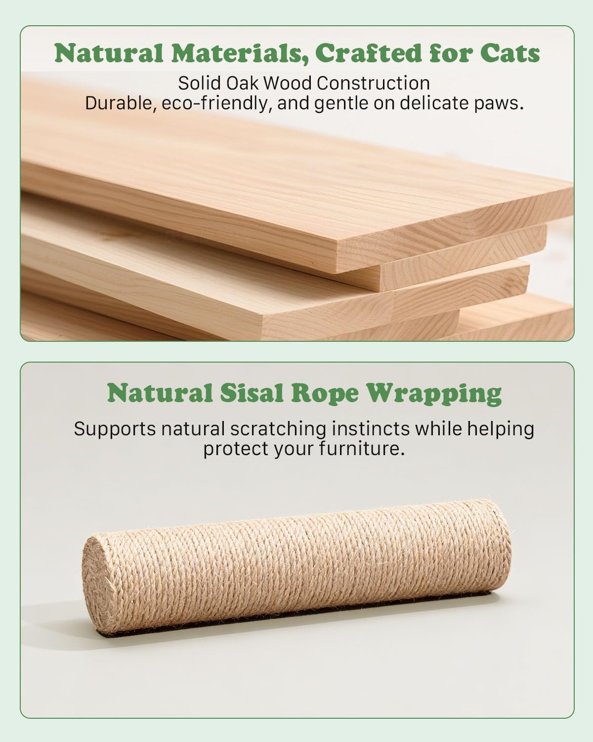 Cat Wall Shelves, 16 in 1 Cat Wall Furniture with Green Wall House, Bridge, Steps, Climbing Post & Scratching Pad Modular Wall Mounted Cat Playground for Large Spaces & Multi-Cat Homes