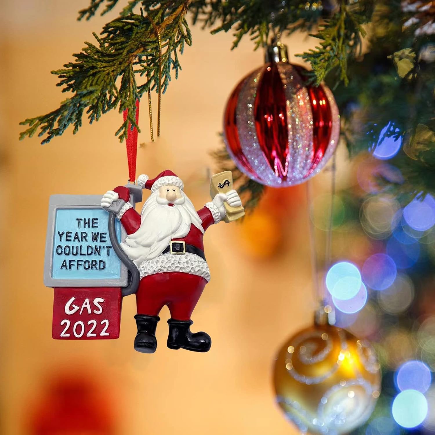 2022 Christmas Ornament Santa Claus Christmas Tree Decorative Pendant Christmas Hanging Ornaments, Unique Featured Collection Christmas Ornaments Gift for Kids Friends and Families