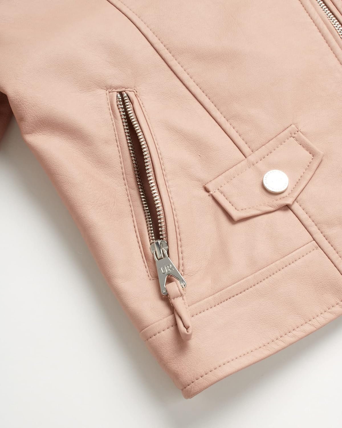 Urban Republic Girl's Faux Leather Motorcycle Moto Biker Jacket (Toddler/Little Girls/Big Girls): Clothing, Shoes & Jewelry